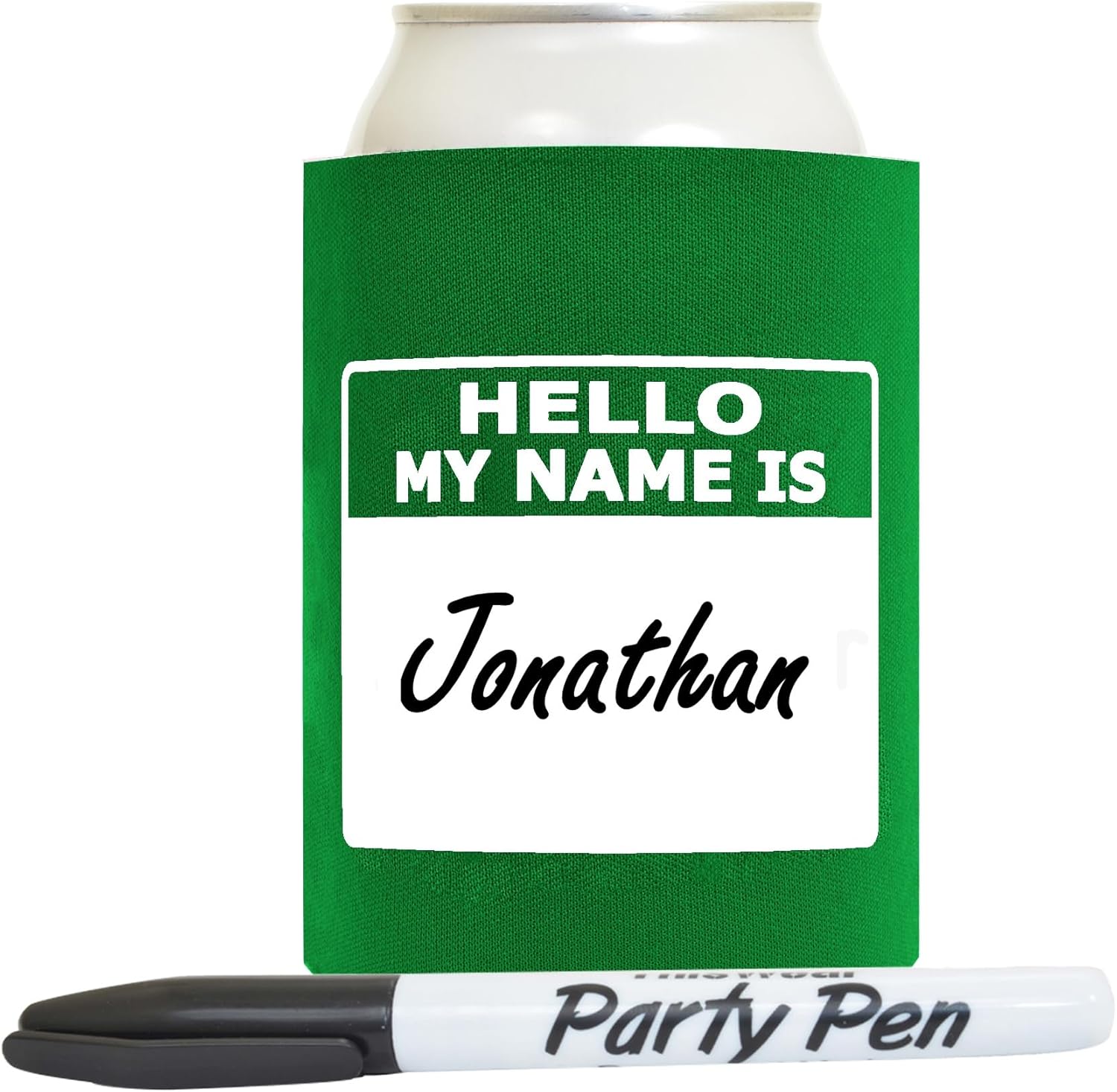Can Beverage Coolers Writable Hello My Name Is Name Tag Set 24-Pack Can Drink Thermocoolers Party Pack and Marker