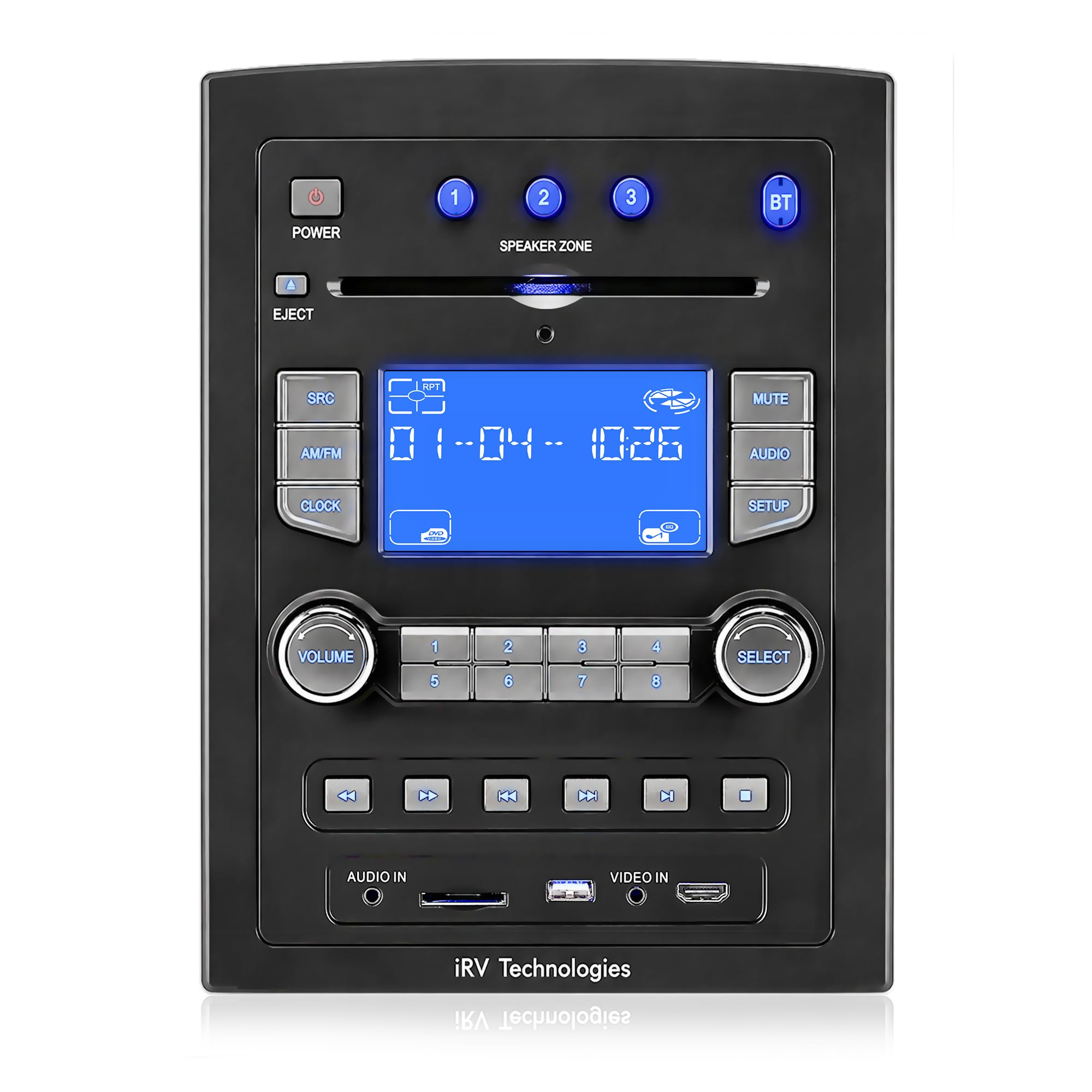 iRV Technology iRV66 AM/FM/CD/DVD/MP3/MP4/USB/SD/HDMI/Digital5.1/Surround Sound/Bluetooth 3 Zones wall mount RV Radio Stereo with wire adaptor Concertone ZX500/600/690/700,Genesis GT-3.0-image-24
