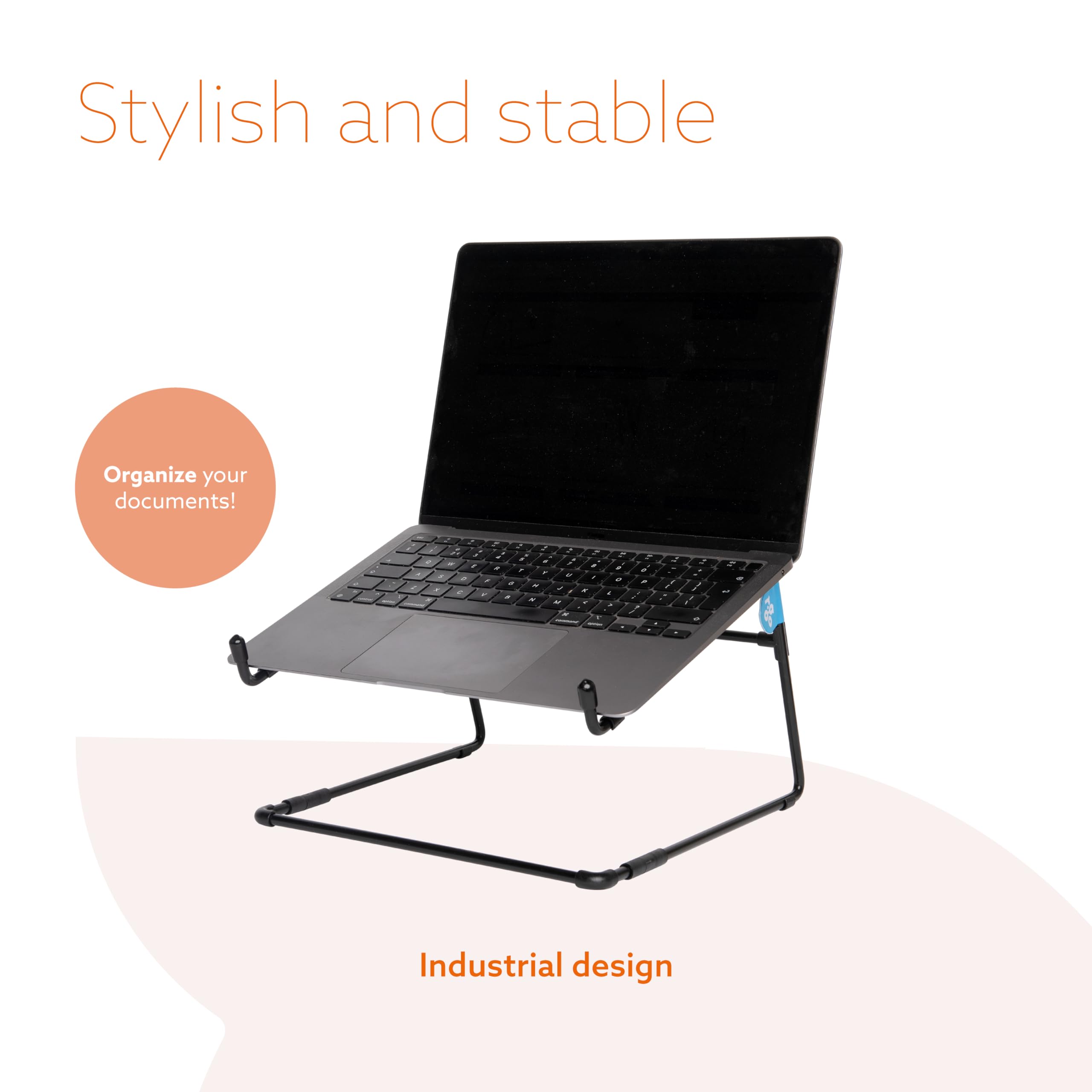 R Go Tools Steel Office Laptop Stand, Black, W128444825 (Black)