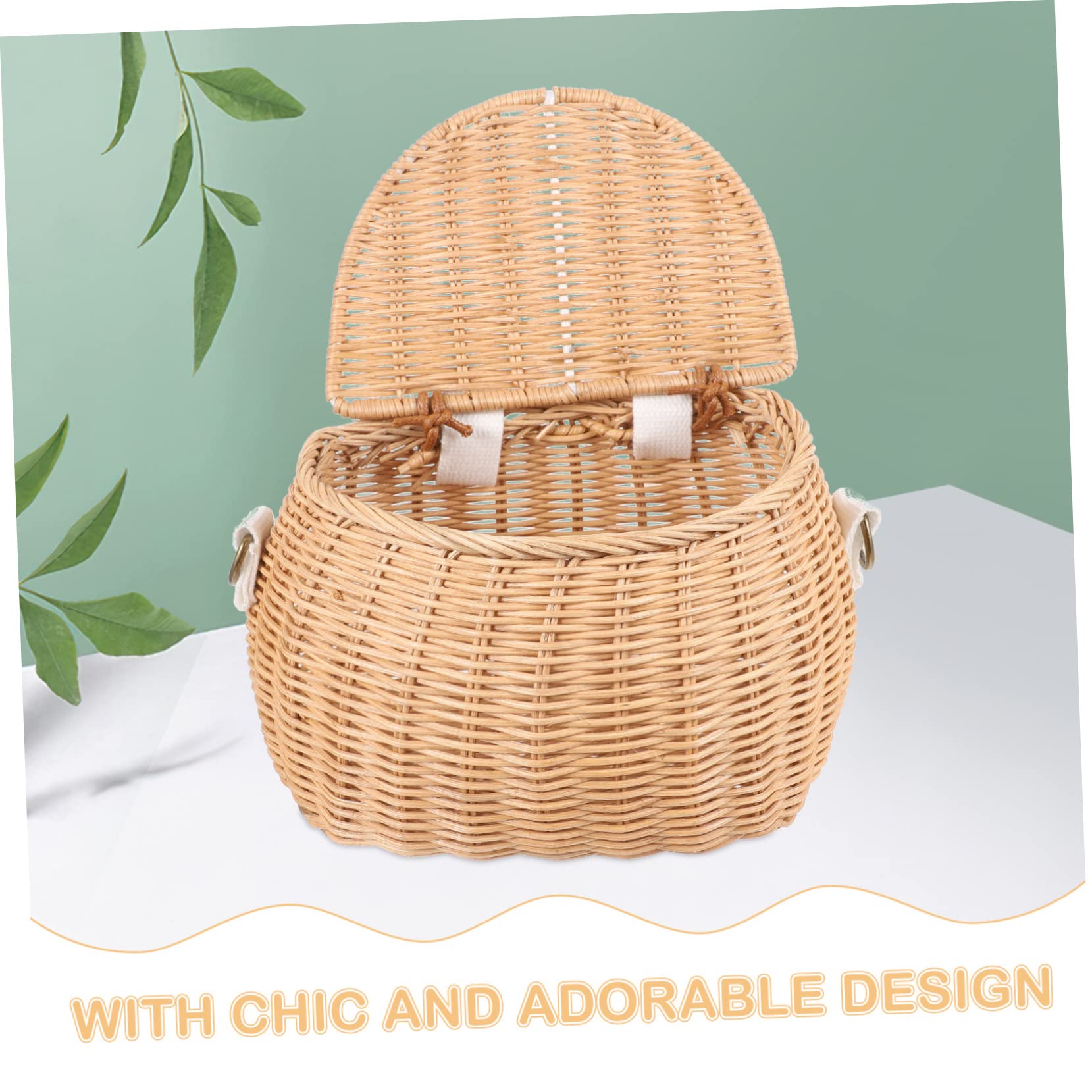 Panier à Vélo Rotin Tressé 1 Pièce pour Garçon et Filles Jaune | Panier de Guidon, Rangement pour Snacks et Gobelets, Structure Solide, Tenue Fiable, Usage Garçon et Filles