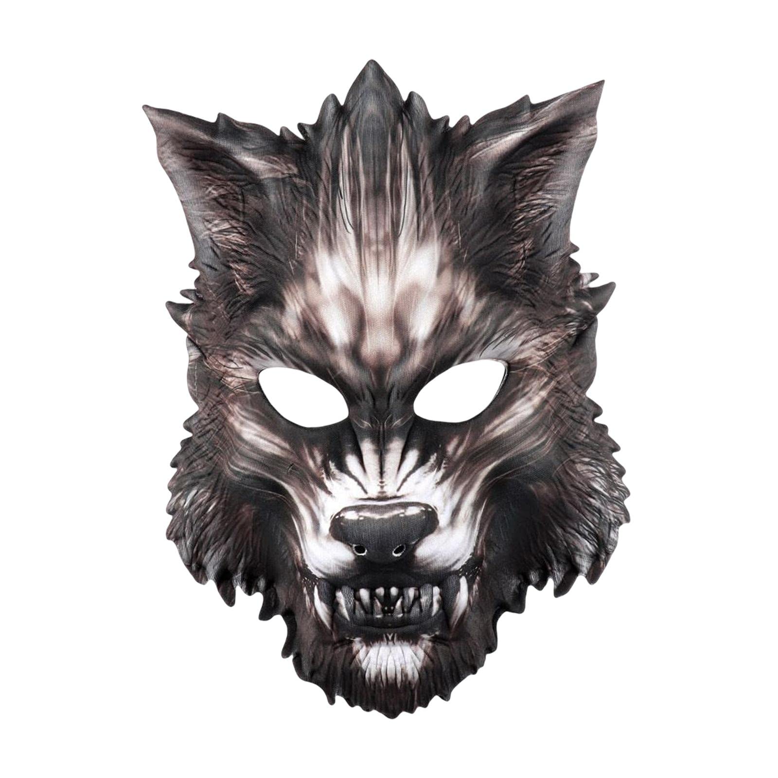 Halloween Wolf Mask Werewolf Animal Half Face for Costume Night Show Aldult|Clothing, Shoes & Accessories|Costumes, Reenactment, Theater|Accessories|Masks & Eye Masks-image-38