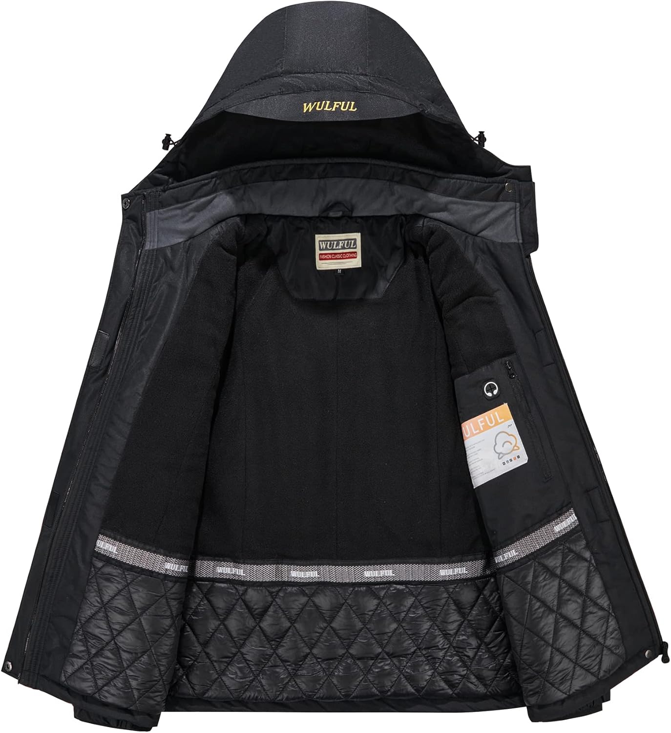 WULFUL Women’s Waterproof Snow Ski Jacket Mountain Windproof Winter Coat with Detachable Hood - Image 3