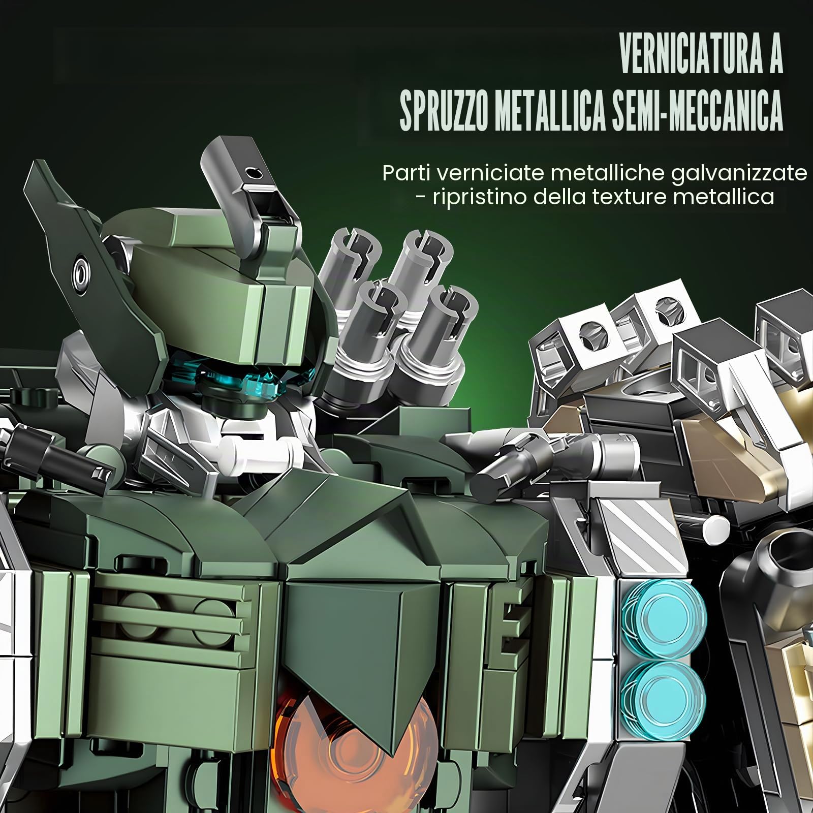 HIGH GODO Tecnica Mech Robot Mattoncini da Costruzione Giocattolo, 1403 Pezzi Hard Core Industrial Style Action Robot Modello, Creator Regali per Adulti o Adolescenti