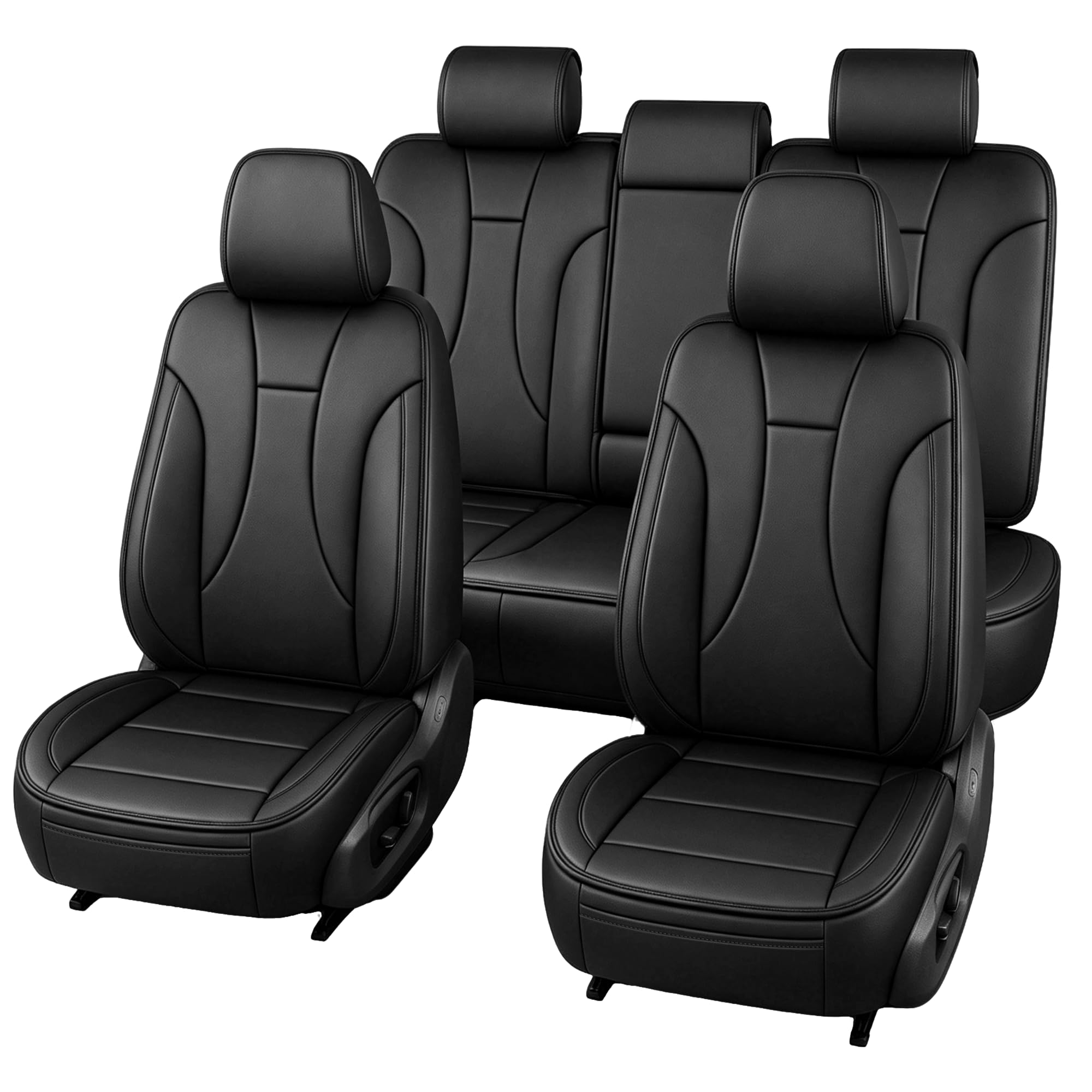 Seat Covers for Buick Envision 2021-2026 5 Seats Black Faux Leather