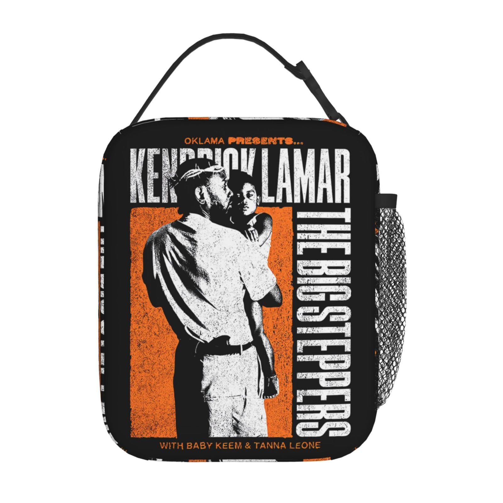 Kendrick Music Lamar Lunch Bag Insulated Portable Lunch Bags Reusable Lunch Tote Handheld Lunch Pouch Leakproof Bento Box for Women Man