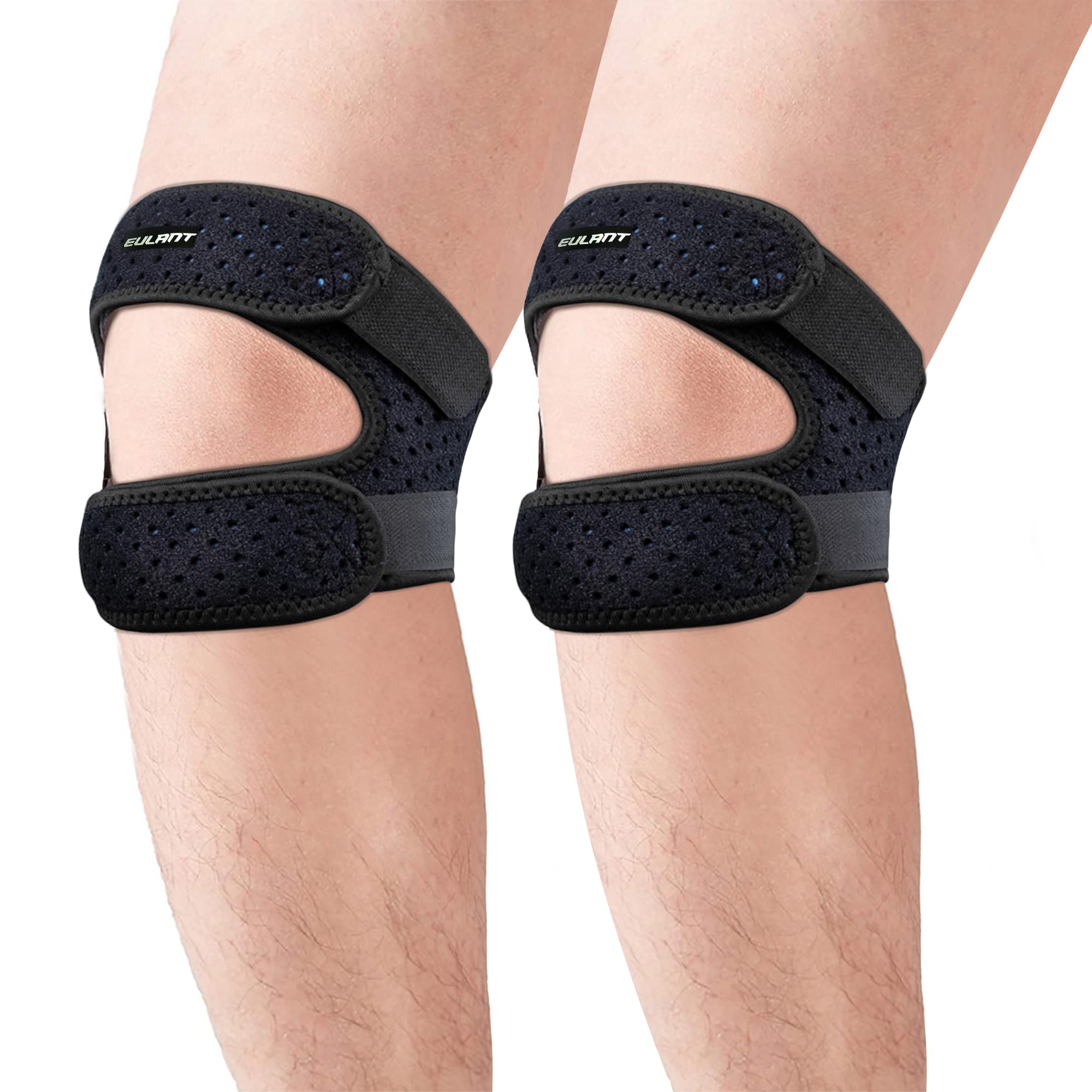 YEEKORO Patellar Support Strap, Tendon Knee Brace Patella Stabilizer for Pain Relief Adjustable Knee Joint Strap for Running, Football, Hiking, Tennis