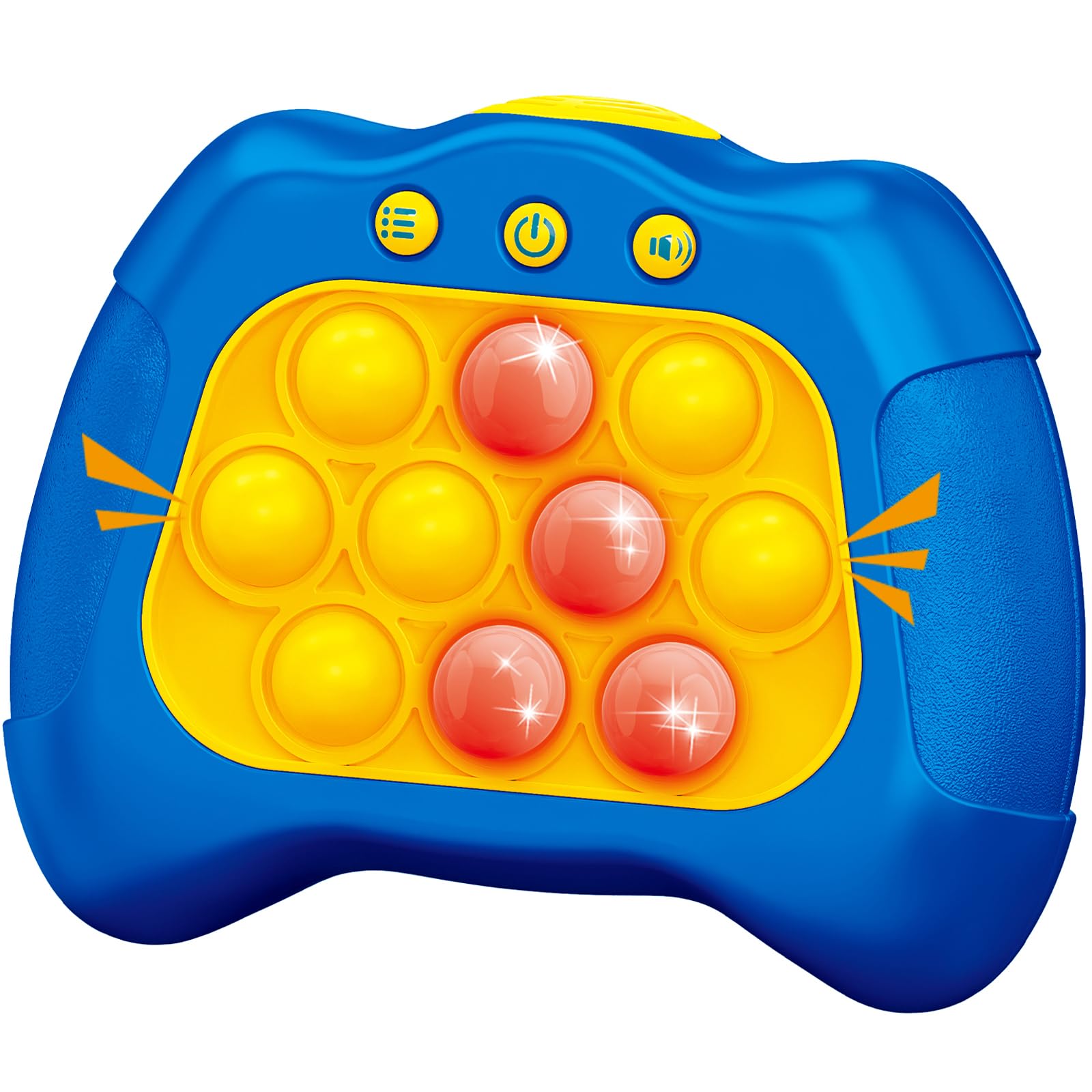 Pop Push Game Toy for Kids, Quick Fast Push Pop Puzzle Handheld Game Light up Fidget Toy 8-12, Bubble Sensory Toys Christmas Birthday Gifts for Kids Ages 3-12 (Blue)