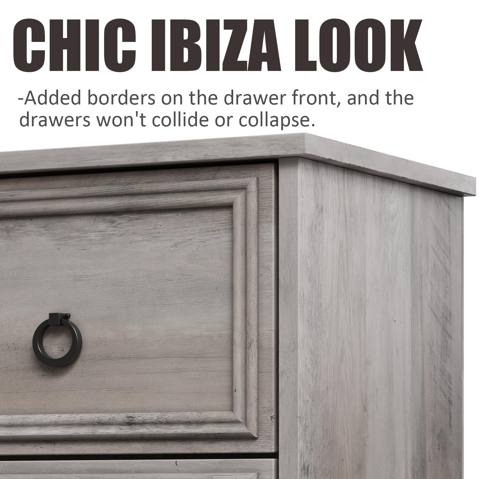 LGHM Modern 10 Drawer Dresser, 59.05