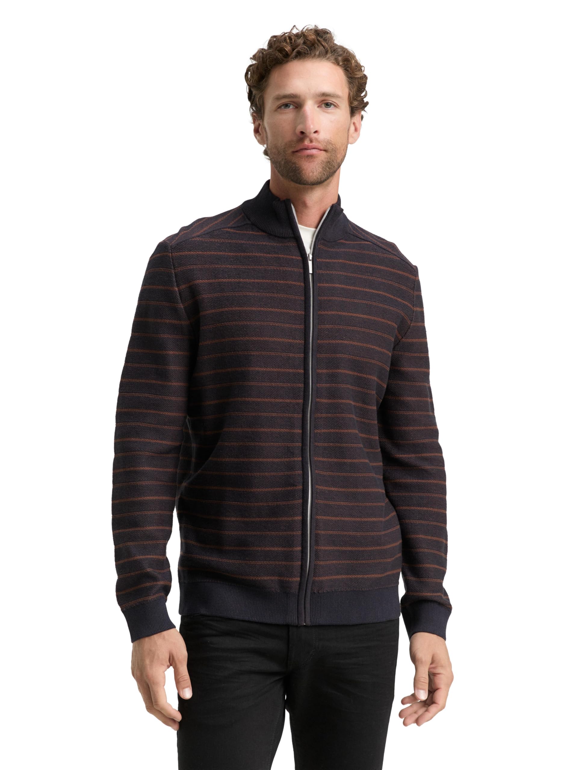Tom Tailor Herren 1048711 Strickjacke mit Reißverschluss