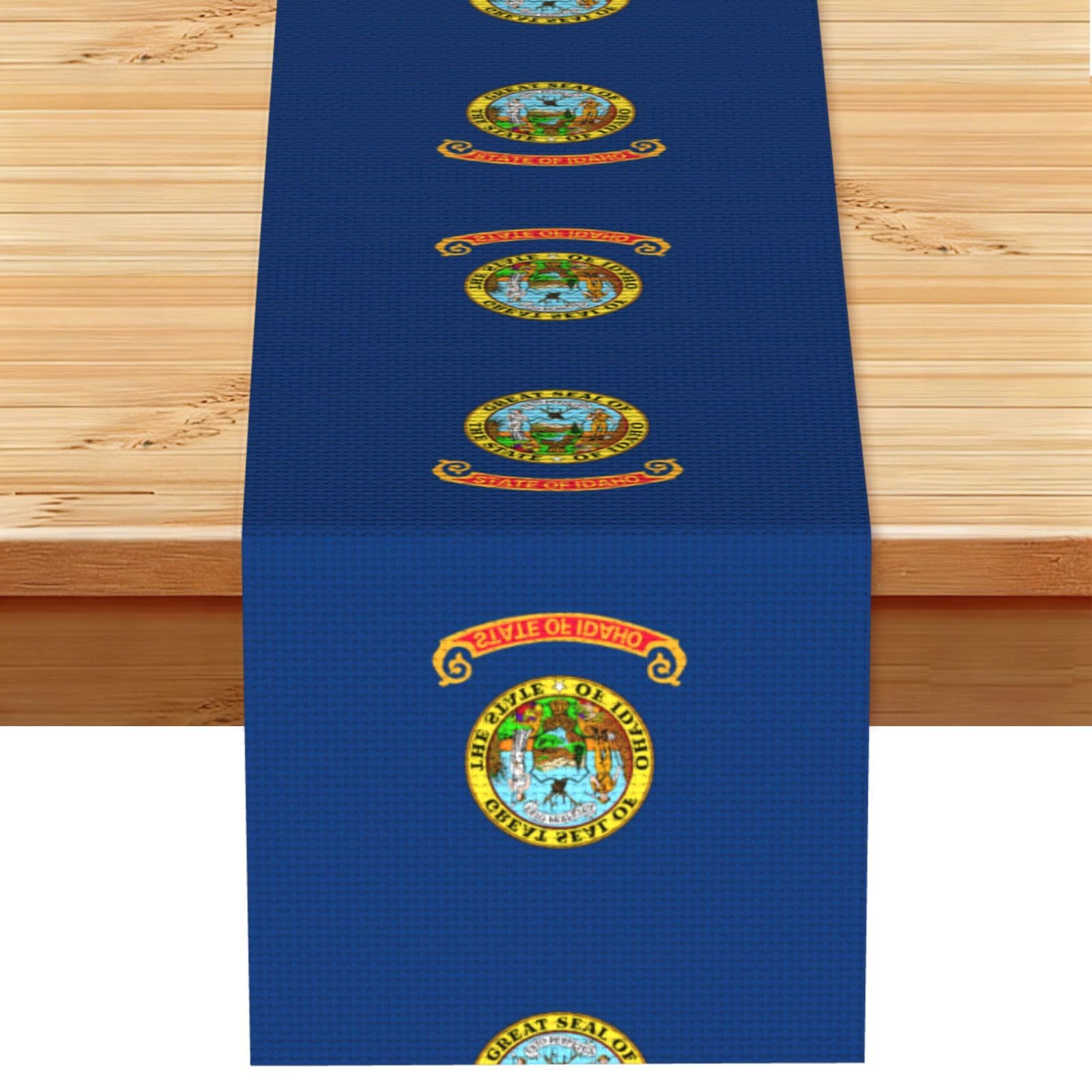 Idaho state flag Linen Feel Table Runner Wedding Party Home Decoration