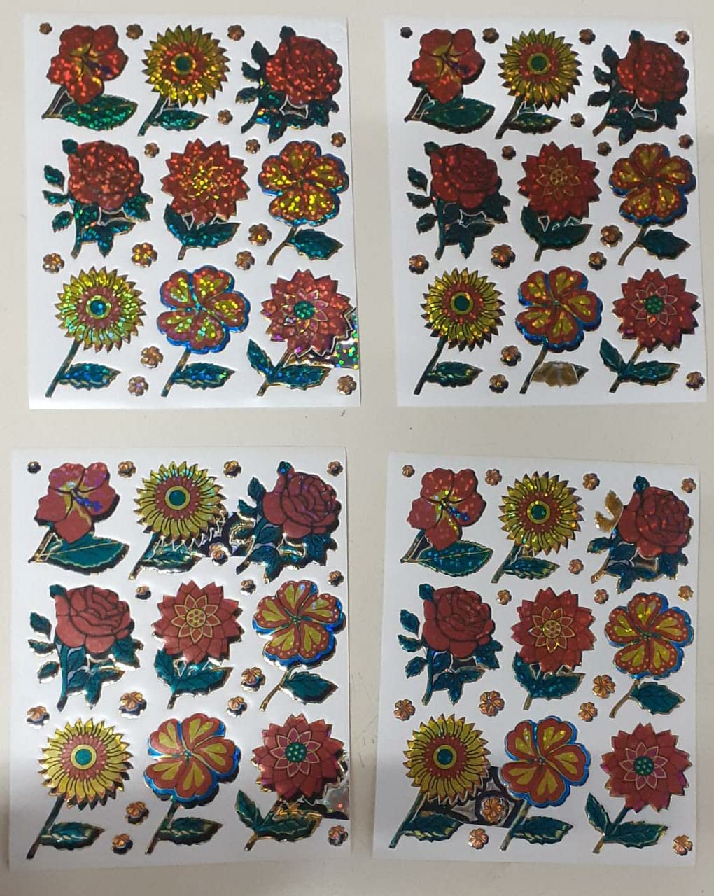 Onlinesalescantt Self-Adhesive || Sticker || Flower Shaped Stickers for - Art and Craft Activity Decoration Multicolor