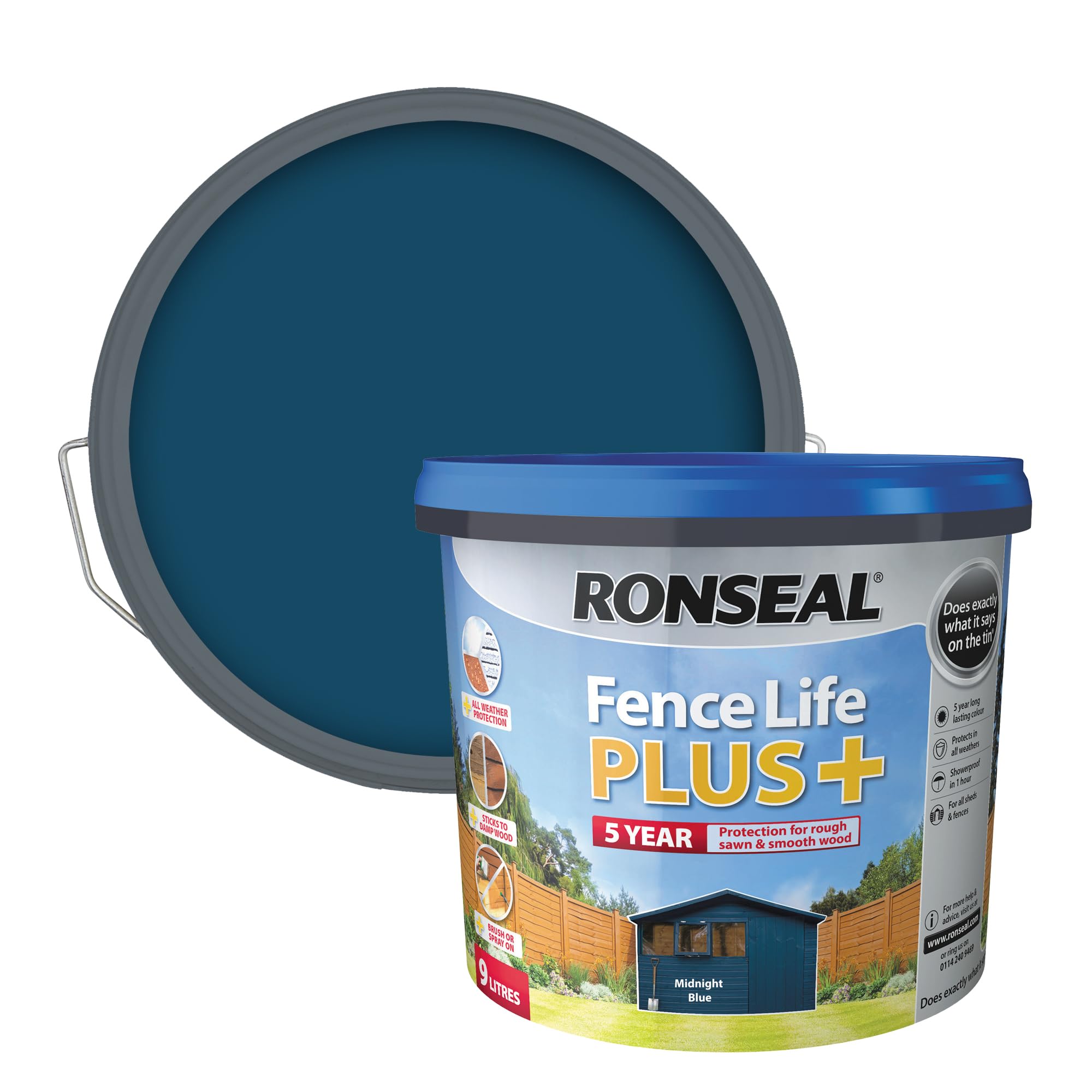 Ronseal Fence Life Plus Midnight Blue 9L