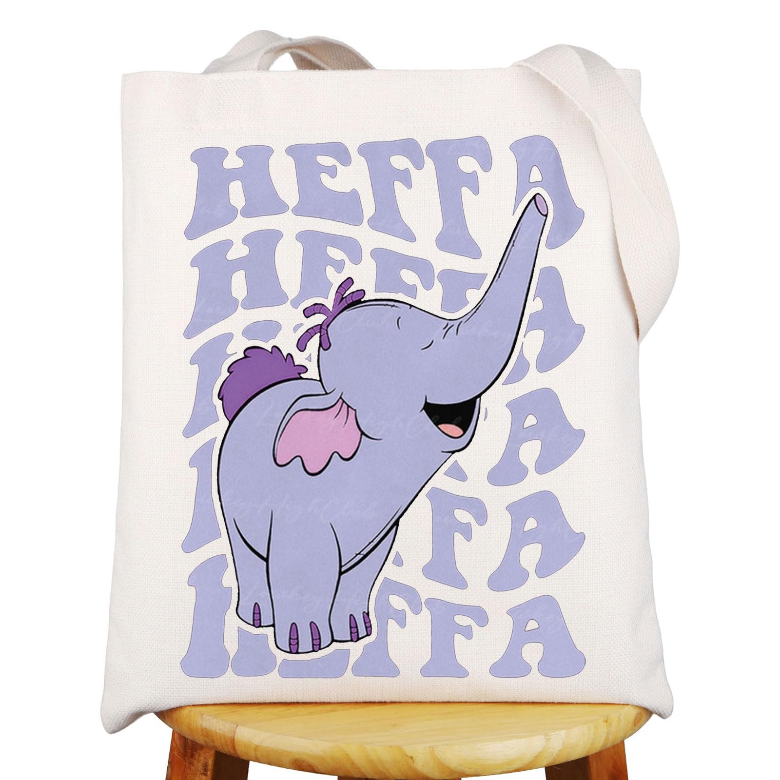 G2TUP Elephant Tote Bag Elephant Lover Gifts Purple Elephant Gifts Purple Elephant Shoulder Bag