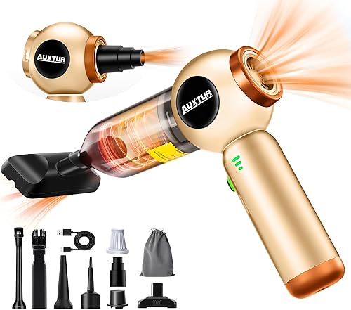 Miniatura 1 de Aspiradora de mano inalámbrica  18000 PA fuerte succión recargable, 3 velocidades ajustable portátil mini removedor de polvo para pelo de mascotas,