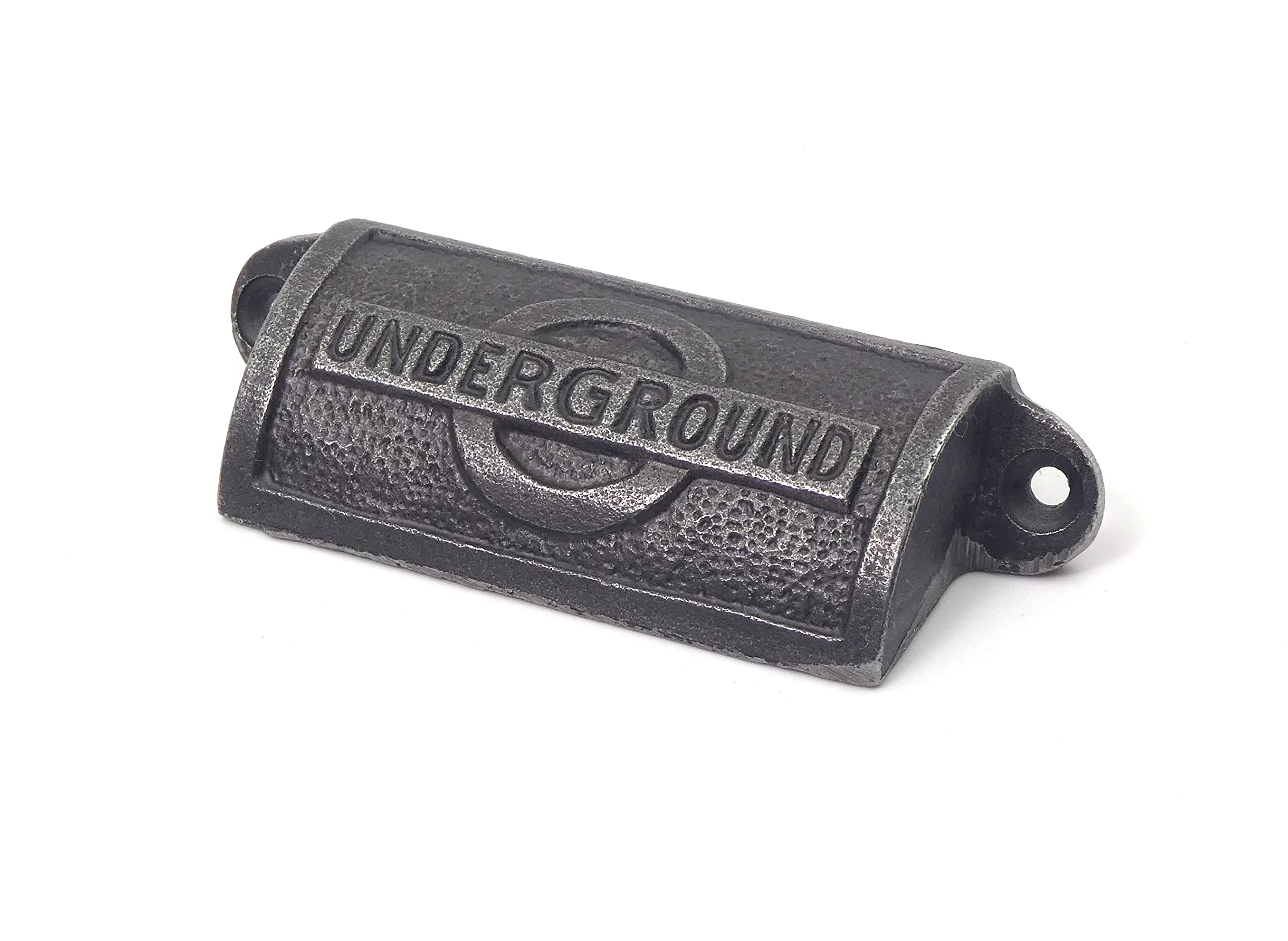 Oakcrafts - Antique Cast Iron Retro Cup Drawer Handles (London Underground)