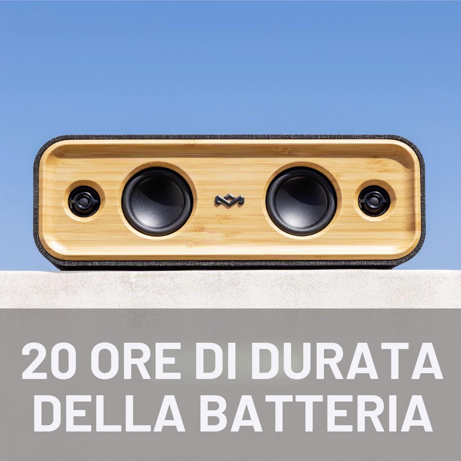 Marley House of Get Together 2 Altoparlante Bluetooth Portatile - 40W | Speaker da viaggio sostenibile, 20 ore di autonomia, microfono, potente, resistente a polvere e acqua IP65, 30m di portata