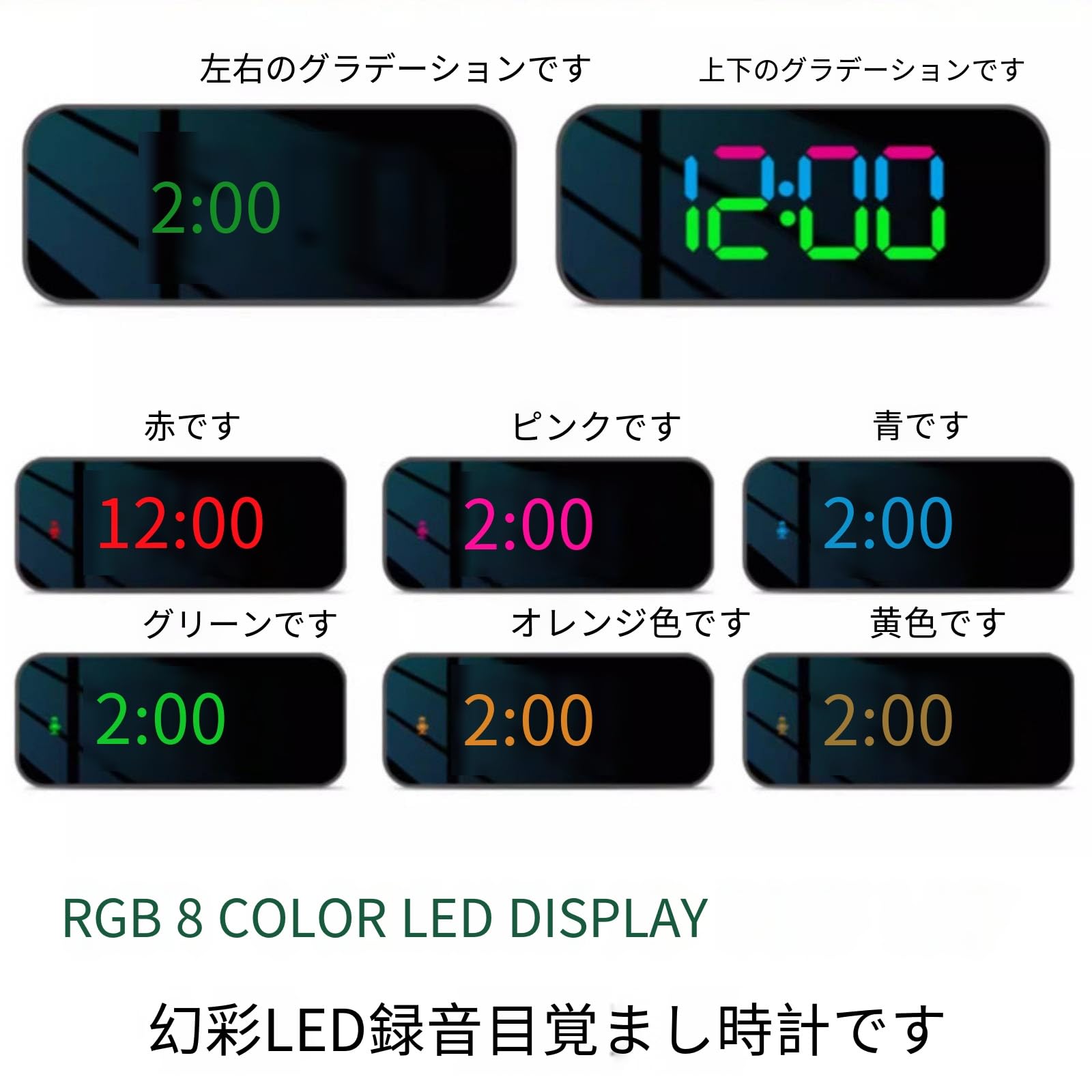 Amazon.co.jp: kxptso 多機能デジタルインテリジェント目覚まし