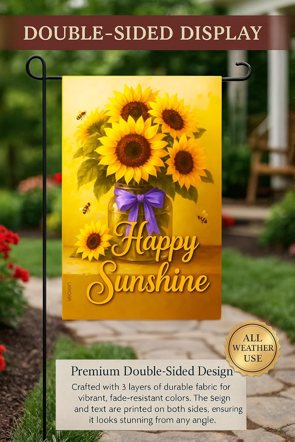 Premium 12 Pack Seasonal Garden Flags Set 12x18 Inch Double Sided, Burlap Outdoor Yard Flags for Spring, Summer, Fall, Winter, Easter, Mother’s Day, Valentine’s, St. Patrick’s, 4th of July, Halloween, Thanksgiving, Christmas - Image 8