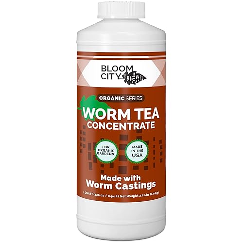 Concentrado de té orgánico Earthworm y compost y refuerzo Bokashi de Bloom City cuarto de galón 32 onzas