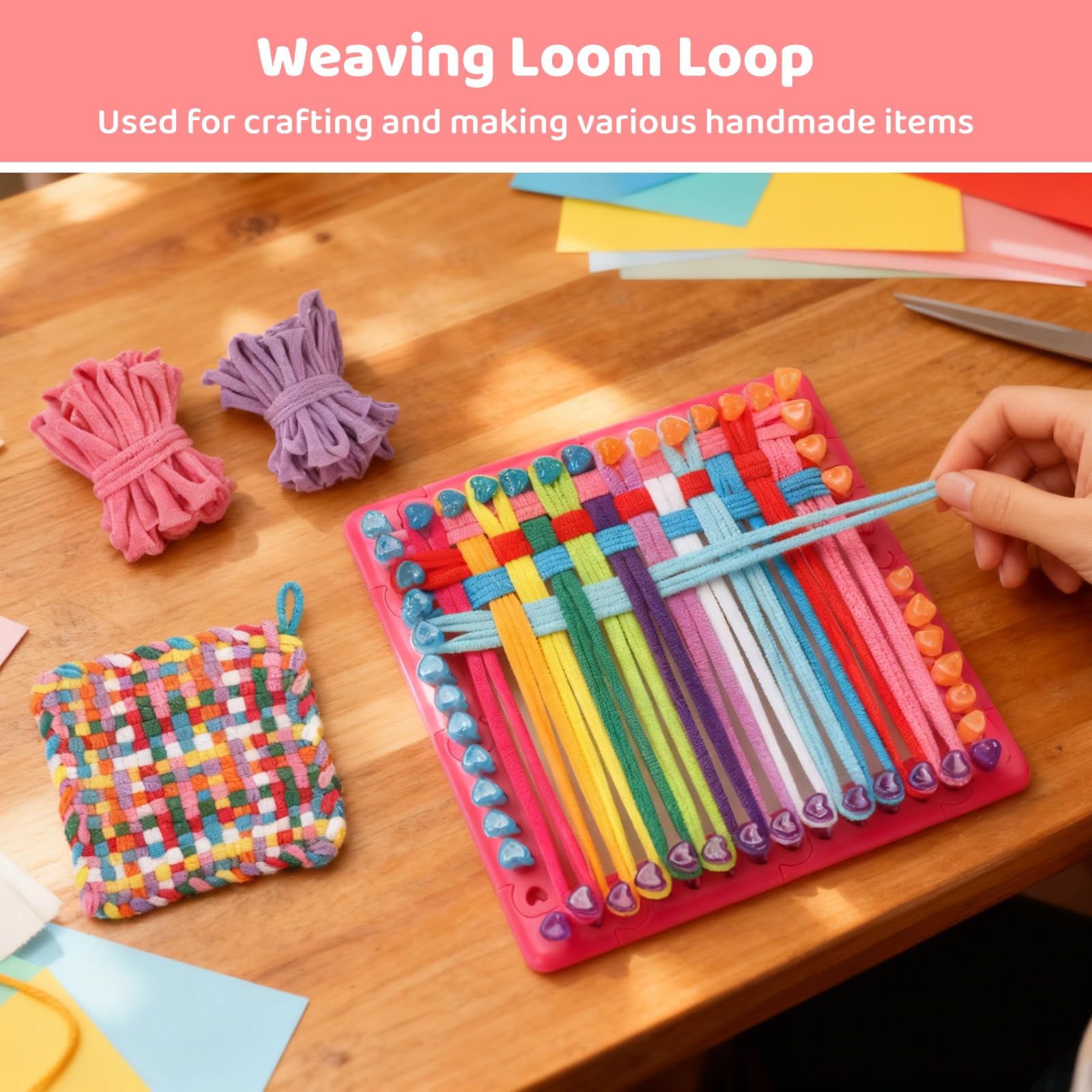 800 pièces, bandes élastiques de rechange pour métier à tisser, en spandex multicolores, tons macaron, pour bracelets, loisirs créatifs DIY et bijoux