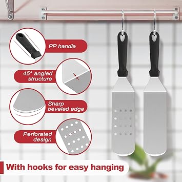 HaSteeL 8Pcs Griddle Accessories Kit for Teppanyaki Flat Top Cooking