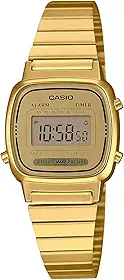 "Relogio Casio Vintage Feminino Digital, Caixa de 2,46 Cm, Pulseira de METAL, WR - LA670WGA-9DF"