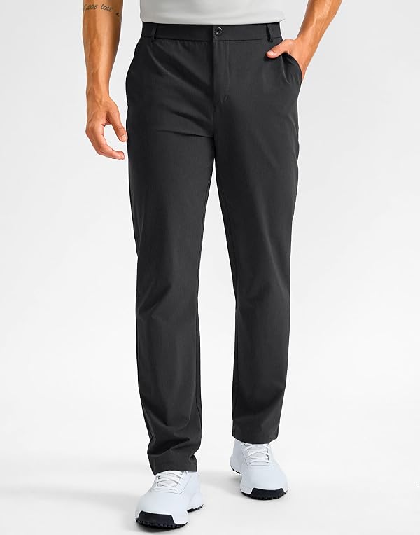G Gradual Men's Golf Pants with 5 Pockets 30"/32"/34" Lightweight Quick Dry Stretch Work Dress Pants Casual Slacks for Men(Black,W32 L34) by G Gradual - Image 2