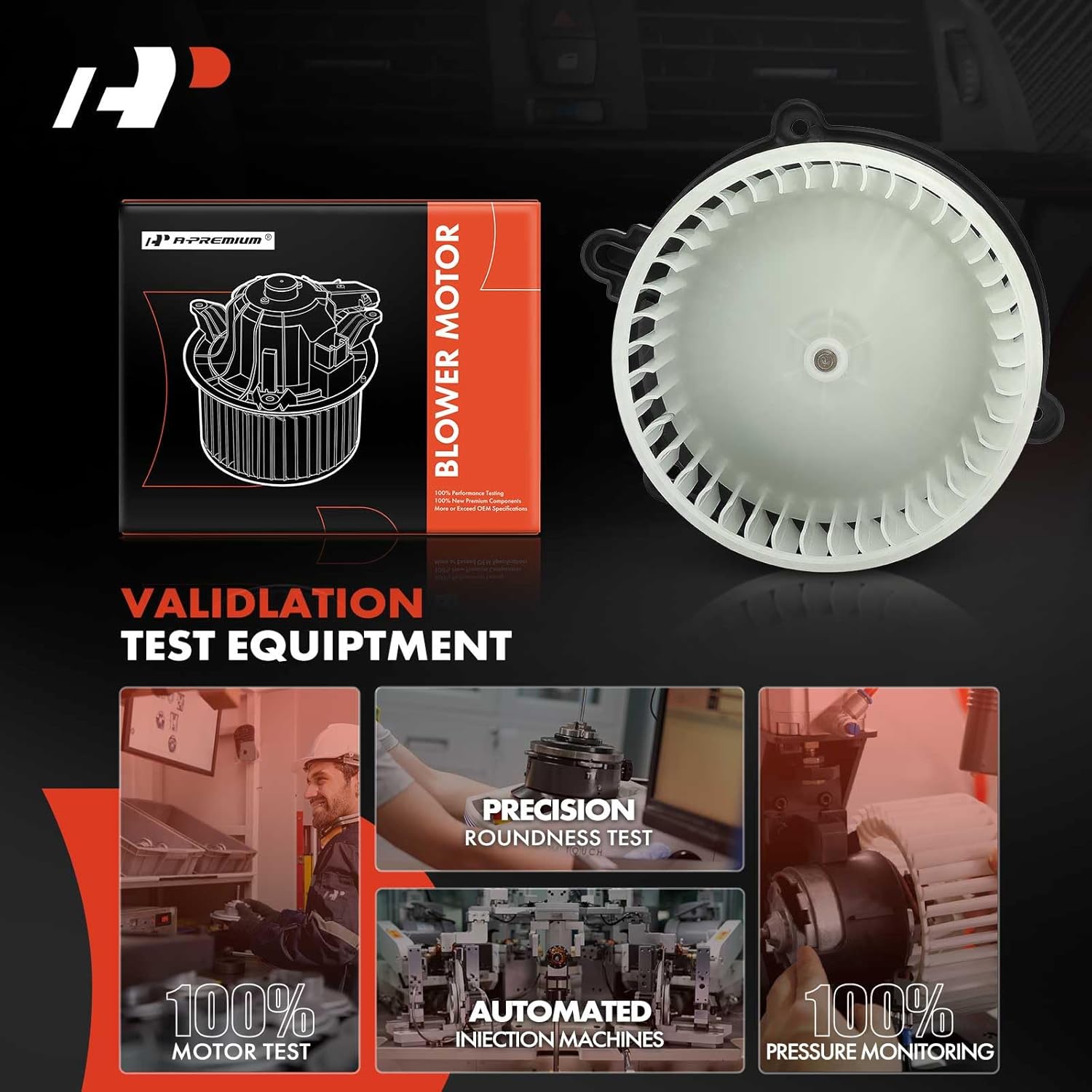 A-Premium Front HVAC Heater Blower Motor Compatible with Kia Sportage 2005-2010 & Hyundai Tucson 2005, 2.0L/2.7L, Sport Utility - Replace# 97113-2E300, 971132E300