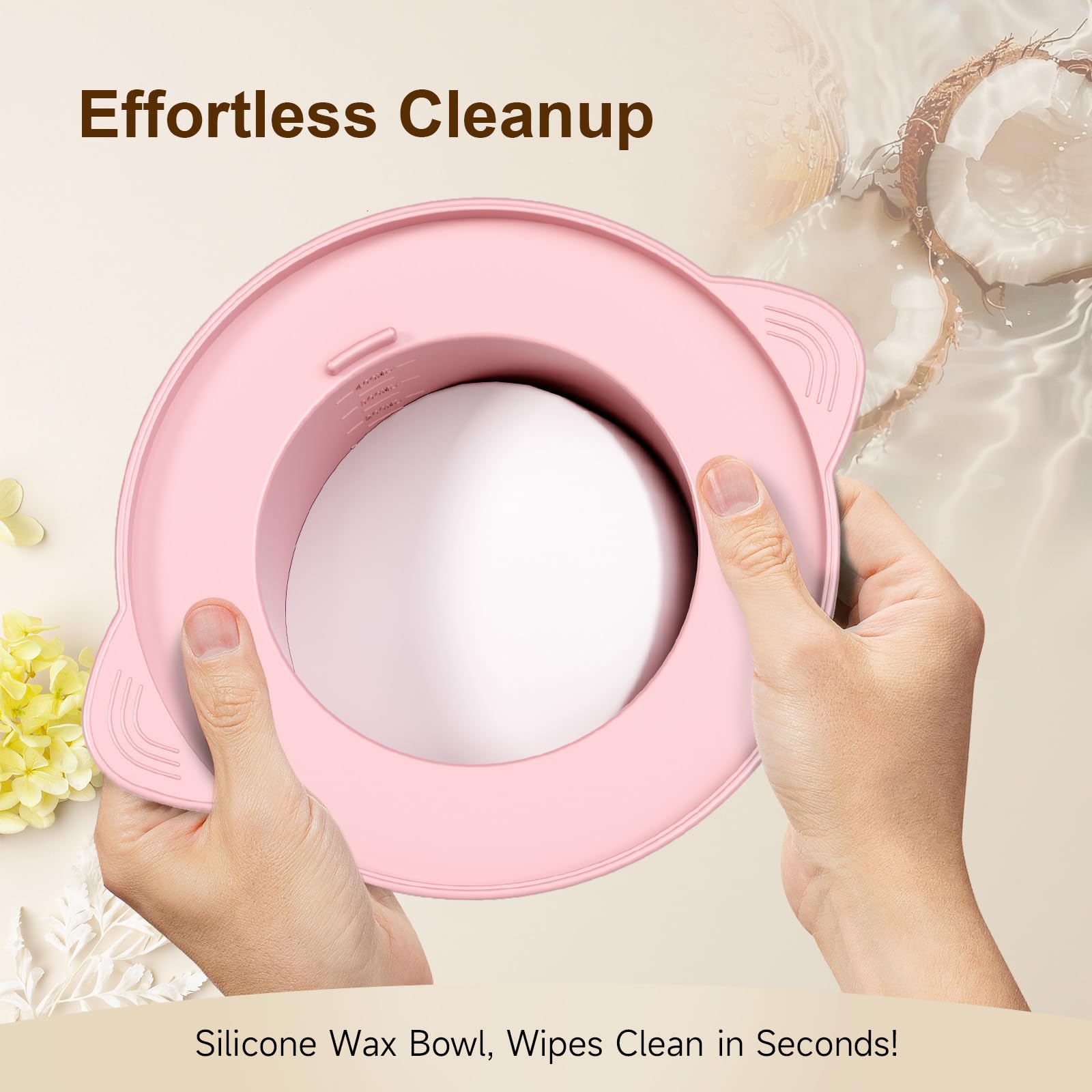 Waxing-Set,Wachs Haarentfernung für Frauen: iFanzeTech Wachswärmer mit 400g Wax, Ganzkörper Haarentfernung mit Warmwachs, Langanhaltend glatt, Heißwachsgerät-Rosa