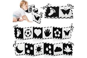 AZEN Black and White High Contrast Baby Toys, Early Educational Sensory Development Toys for Newborns