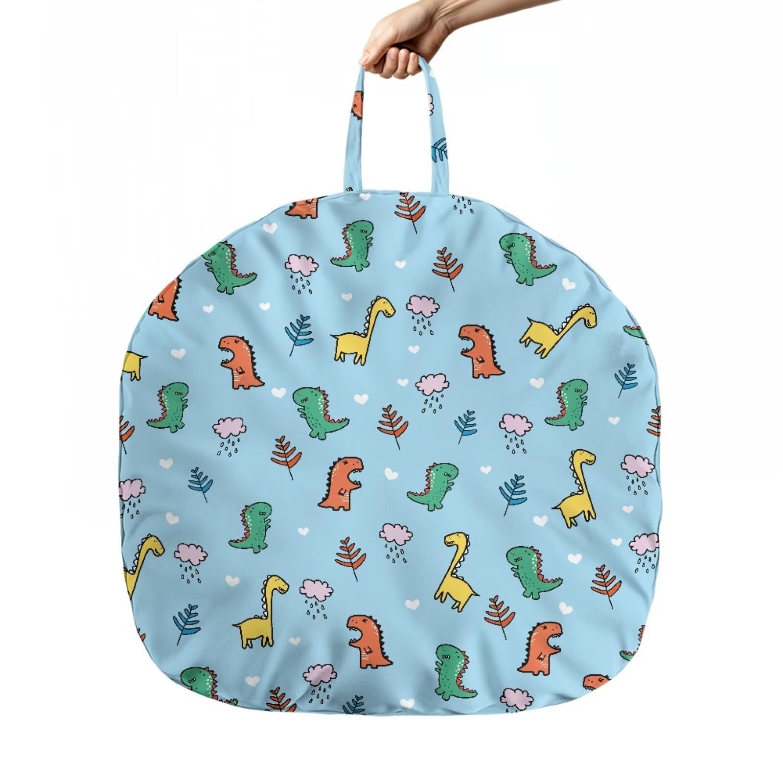 Sellikakes Cute Dinosaur Baby Lounger Replacement Cover, Soft Breathable Removable Newborn Lounger Cover for 0-12 Months Infant Lounger Cover Baby Floor Seat Cover