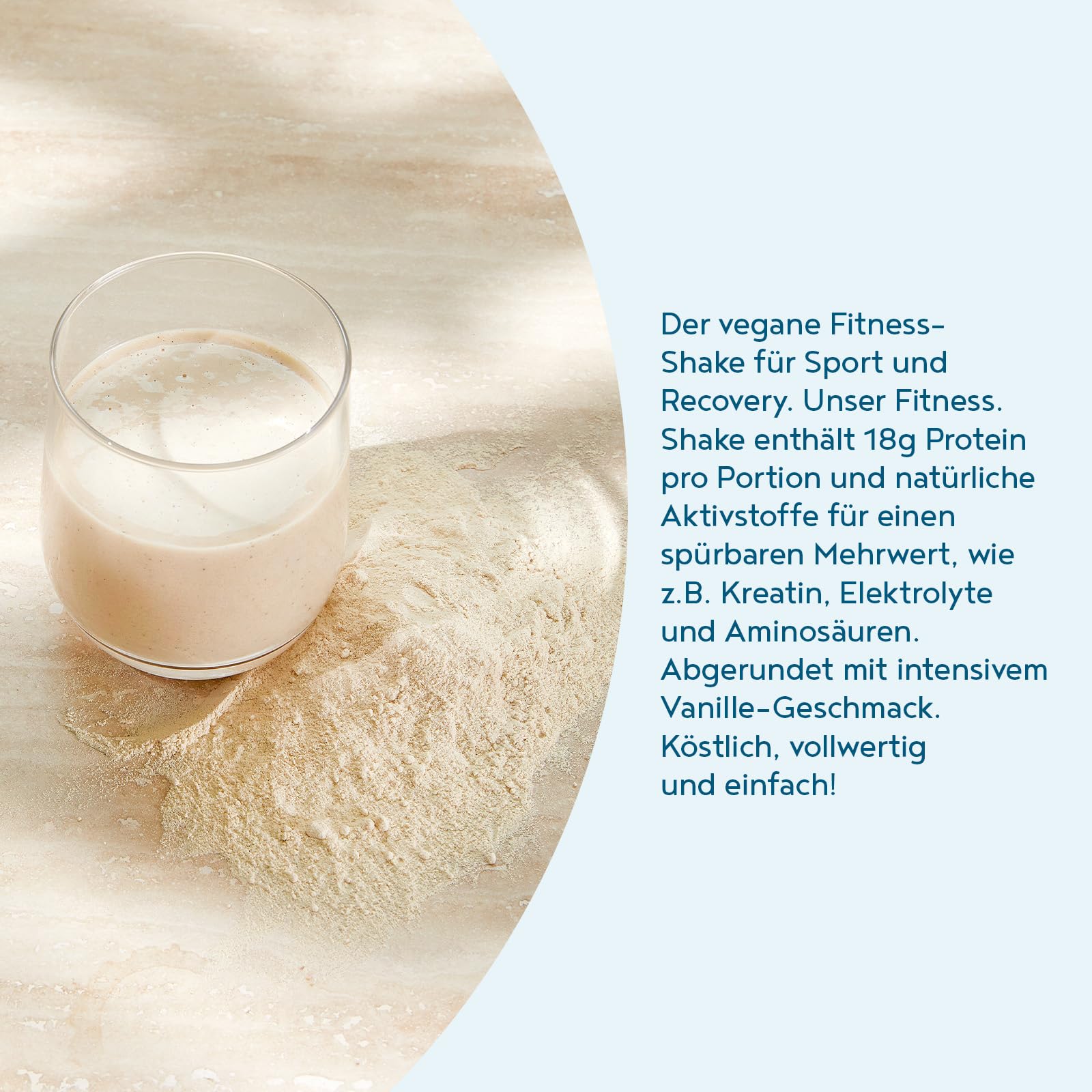 Veganes Proteinpulver + Creatin + BCAA | Vanille | 600g Eiweißpulver | Premiumqualität Protein | Made in Germany | Alpha Foods