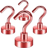Vista 30 de Neosmuk Ganchos Magnéticos de Servicio Pesado, Imán Fuerte con Gancho para Refrigerador, Ganchos Industriales Súper de Neodimio de Resistencia Extra