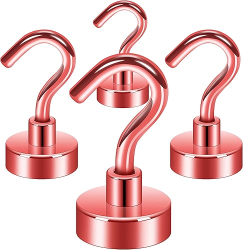 Vista 31 de Neosmuk Ganchos magnéticos resistentes, imanes fuertes con gancho para refrigerador, ganchos industriales súper resistentes de neodimio para colgar