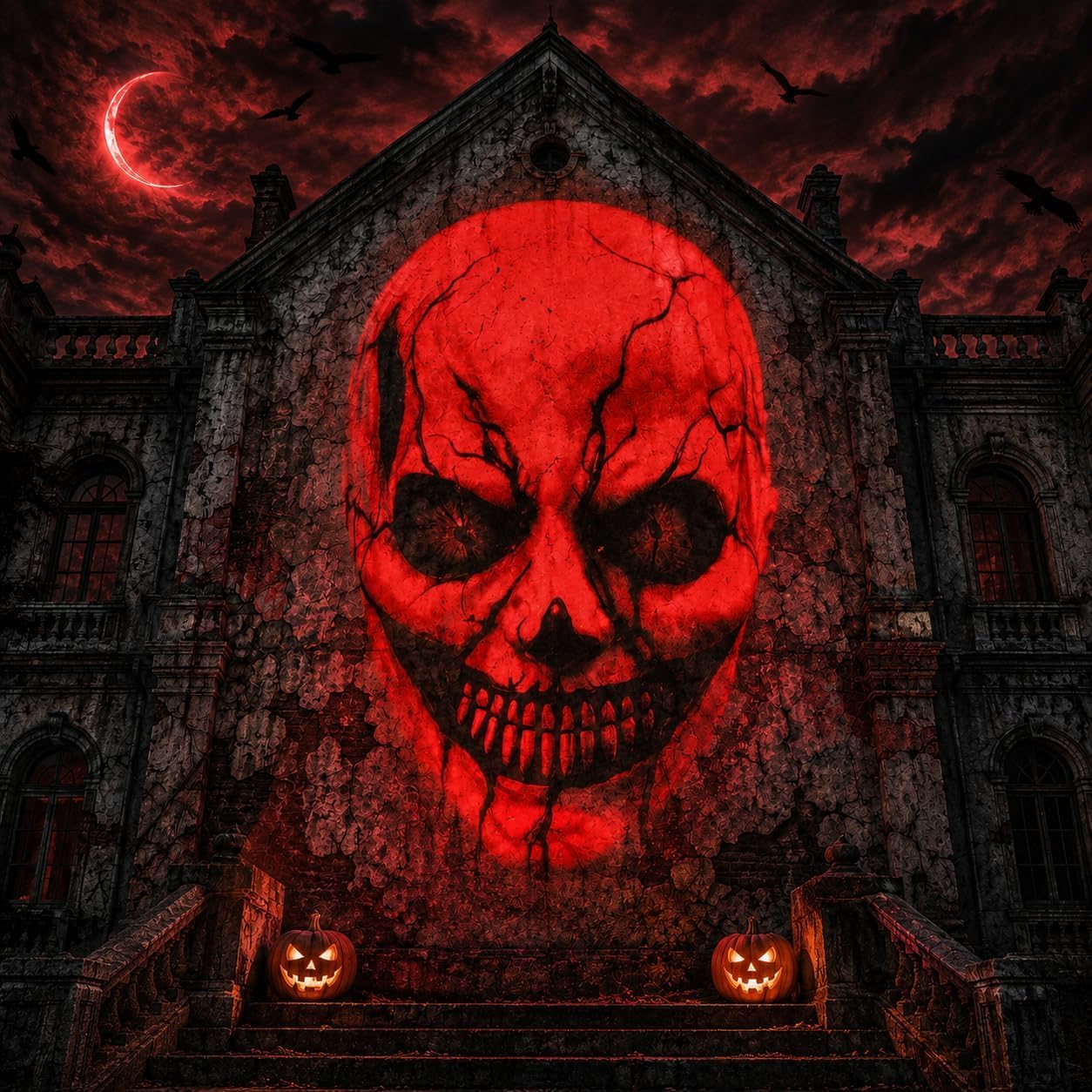 Weihnachten Deko Outdoor Innen, 3D Dynamische Halloween Projektor