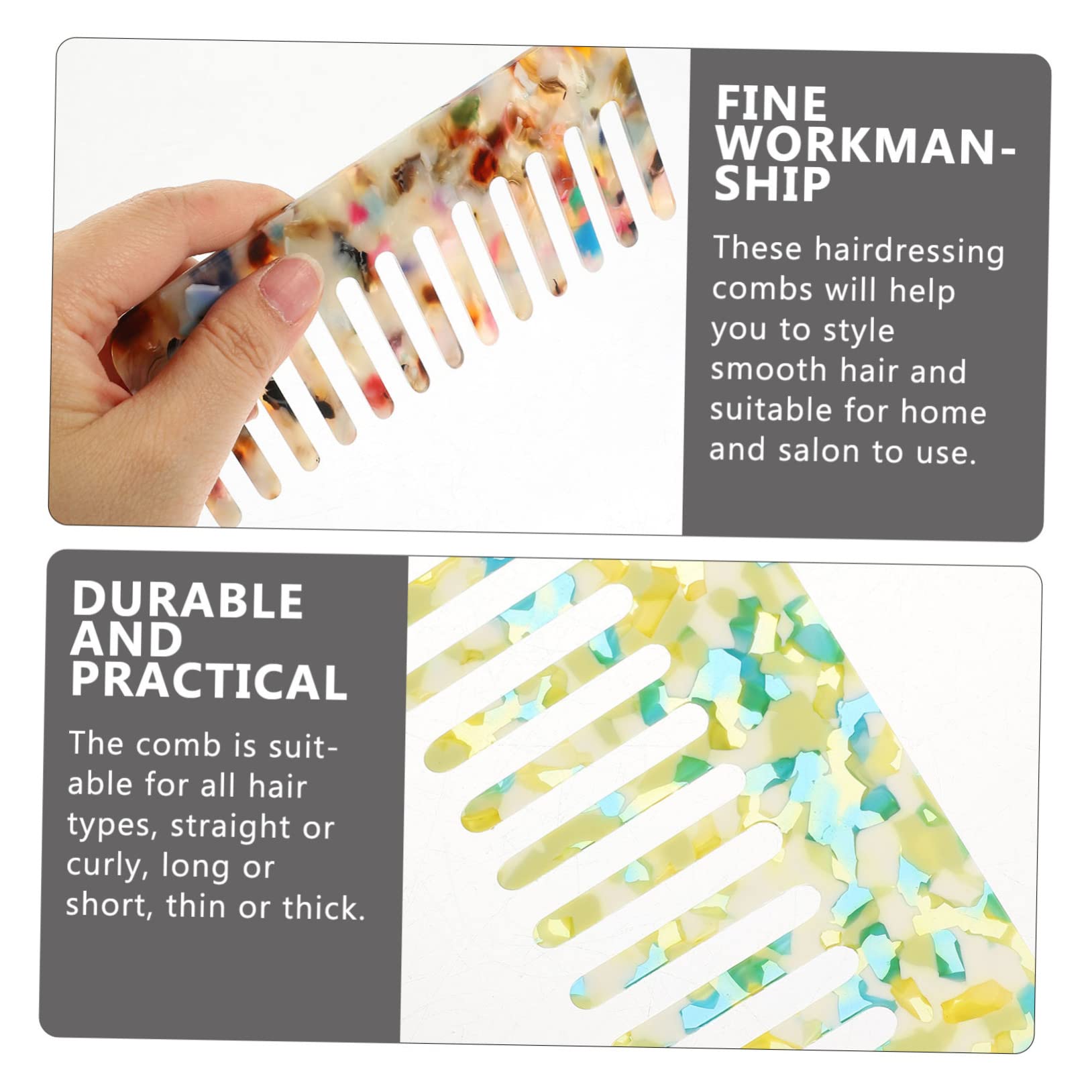 Healeved 10pièces Peigne Anti-statique Pour Cheveux Outil De Coiffure Polyvalent Pour Cheveux Bouclés Épais Ou Fins Et Résistant Parfait Pour Coiffeurs Et Utilisation Quotidienne
