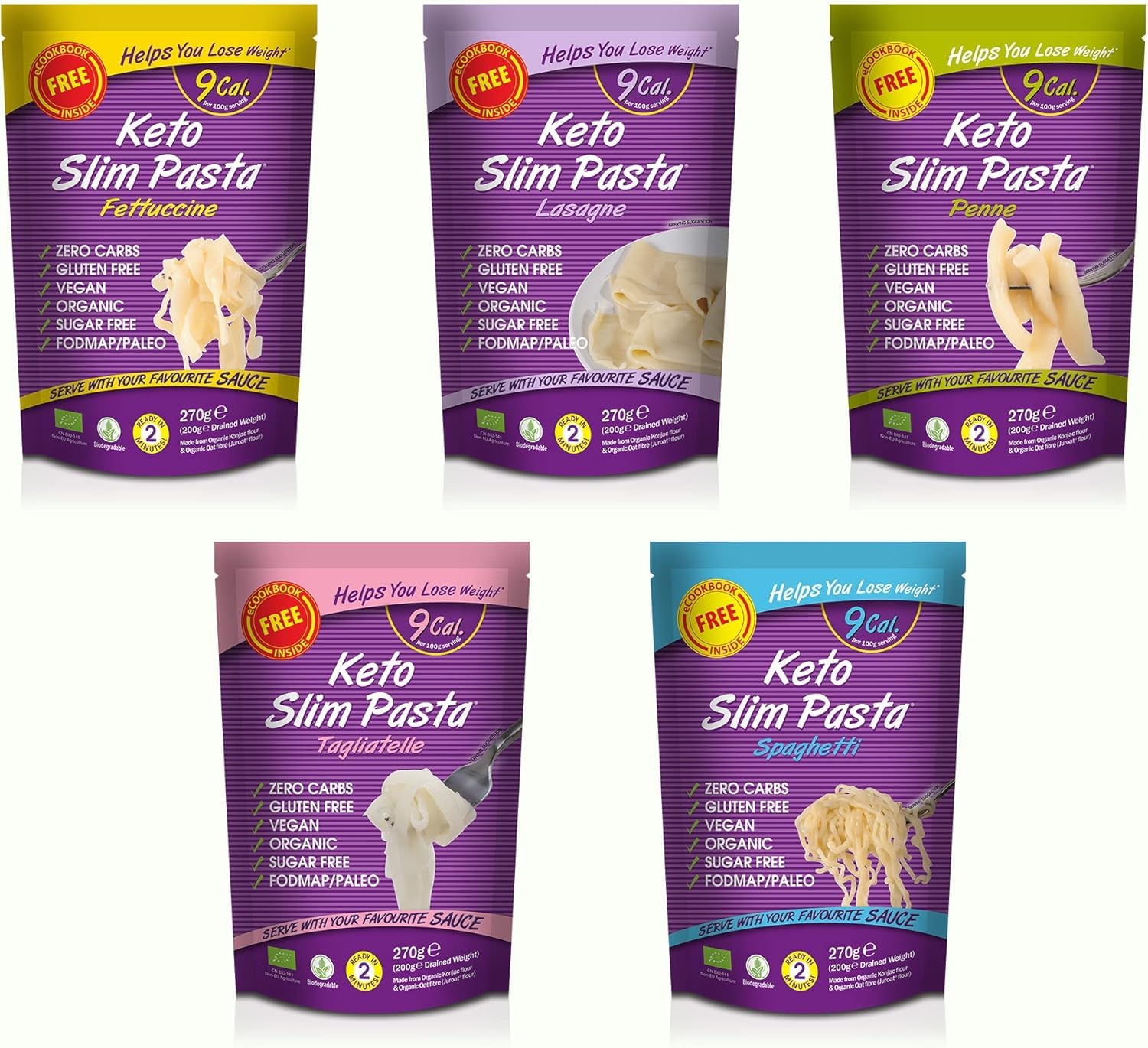 Eat Water Fideos delgados de 200 g (paquete de 12)