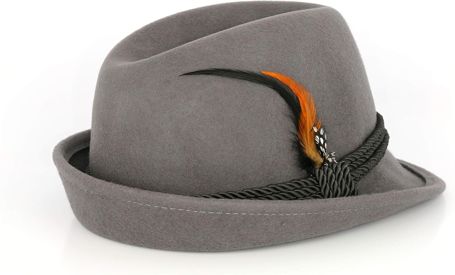 Britta Products Holiday Oktoberfest Wool Bavarian Alpine Hat - Gray Color - Size Medium - Image 2