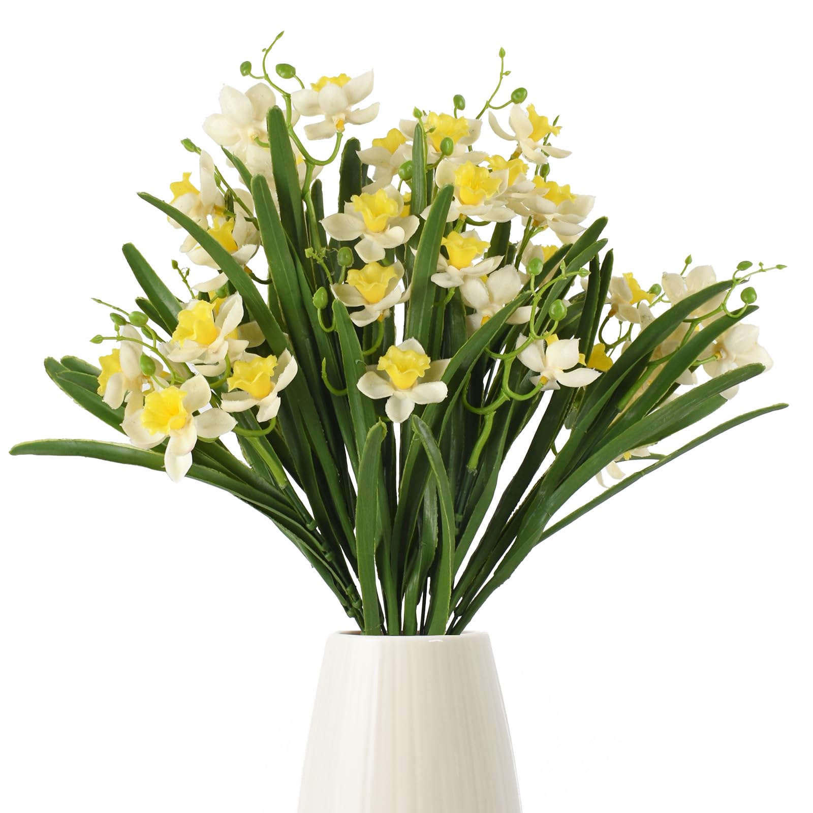 Jonquilles artificielles en silicone décoration de jardin et bouquet de mariage