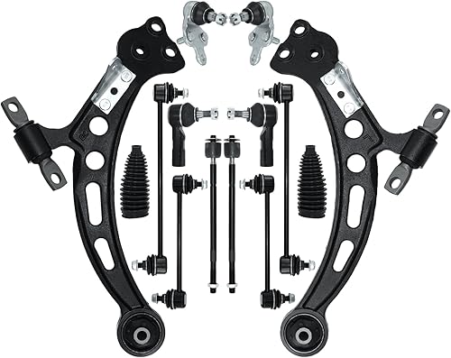 14 piezas de brazo de control delantero inferior Kit de suspensión de rótulas estabilizador delanterotrasero estabilizador de barra estabilizadora