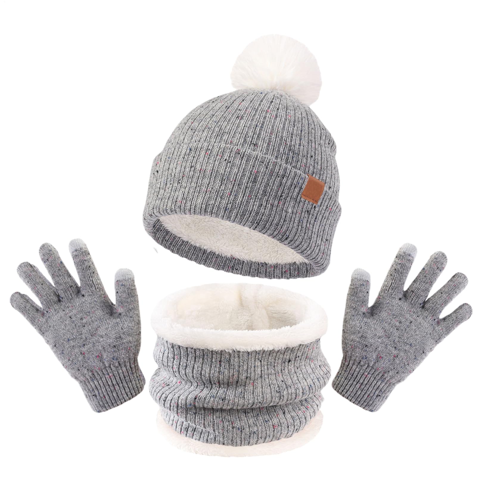 Sombrero de invierno con bufanda térmica de 30 cm para esquí 8