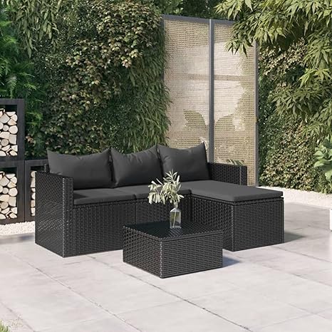 Festnight Lounge L Form Rattan,Balkonmöbel Lounge Kleiner Balkon,Balkon