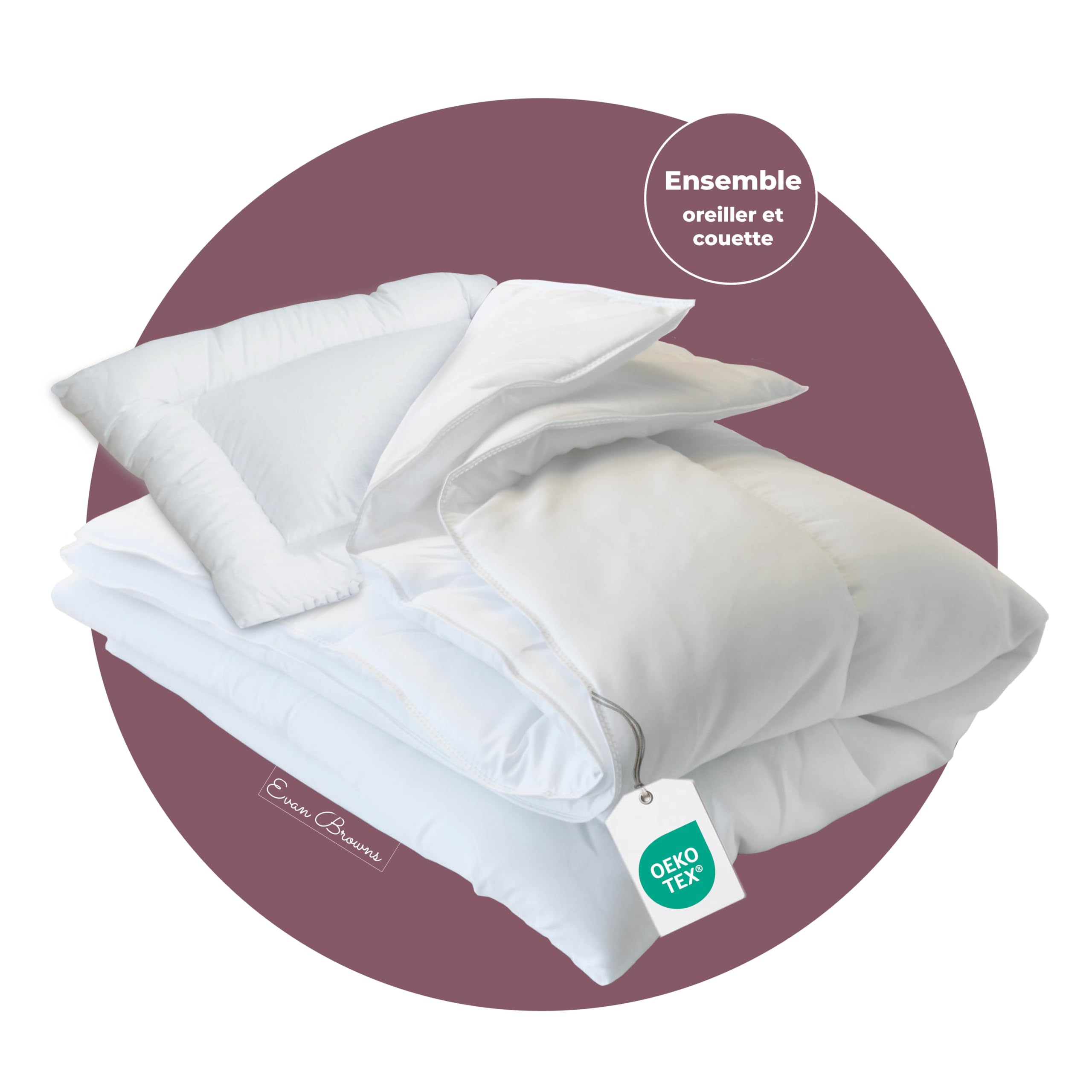 Set Couette Bébé 100x135 + Oreiller 40x60 – Couette Enfant Motif Renard – Couverture Lit Bébé Douce, Respirante et Lavable