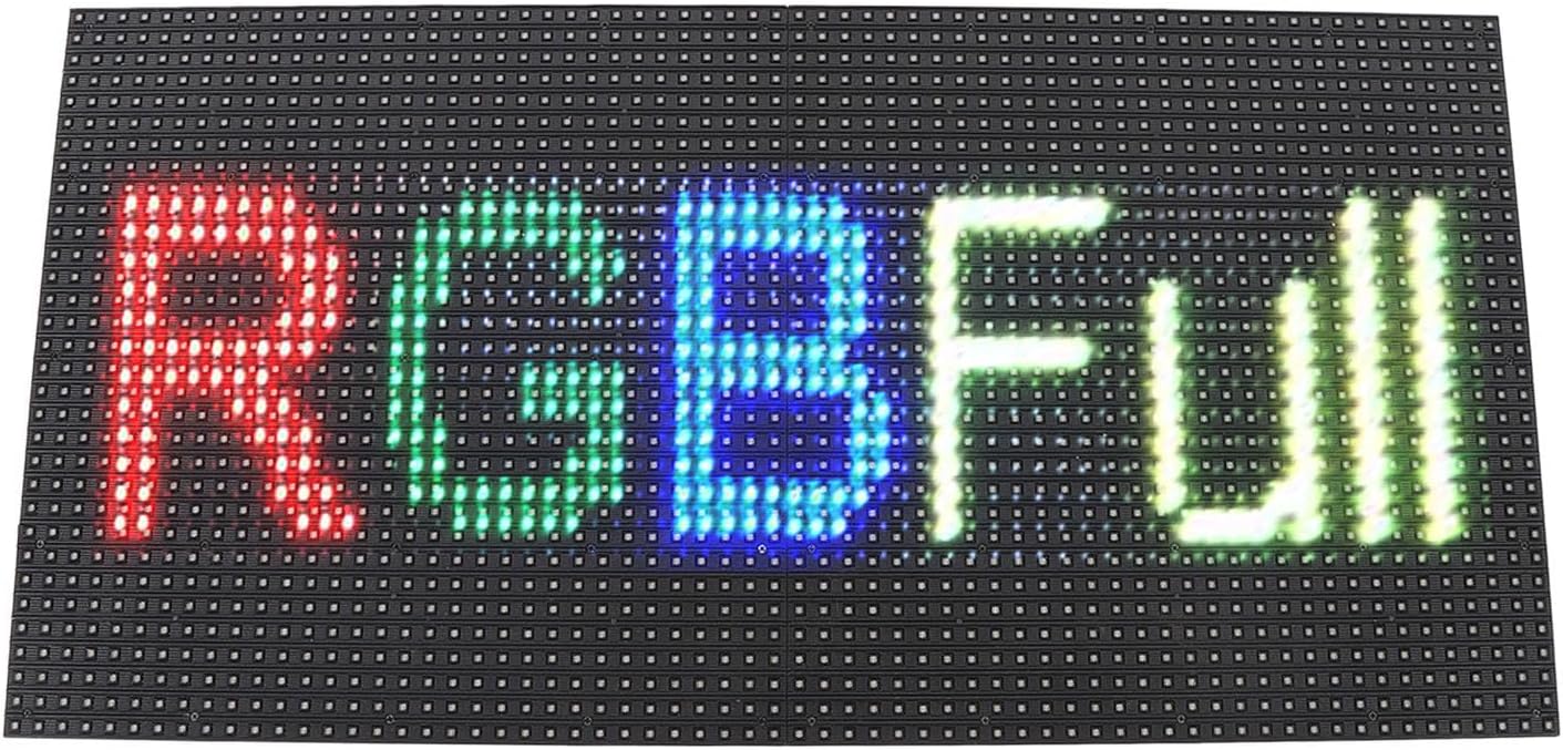 N'ihu view of the GOWENIC P10 LED display showing 'RGBFull' text