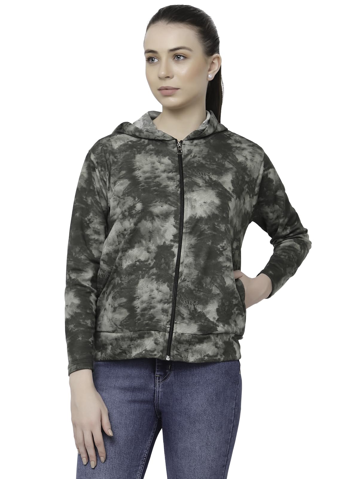 uzarus Women's Standard Length Polyester Hooded Sports Gym Training Jacket-picture-58