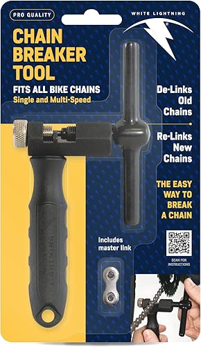 White Lightning Herramienta para romper cadenas, negro, herramienta y eslabón de repuesto