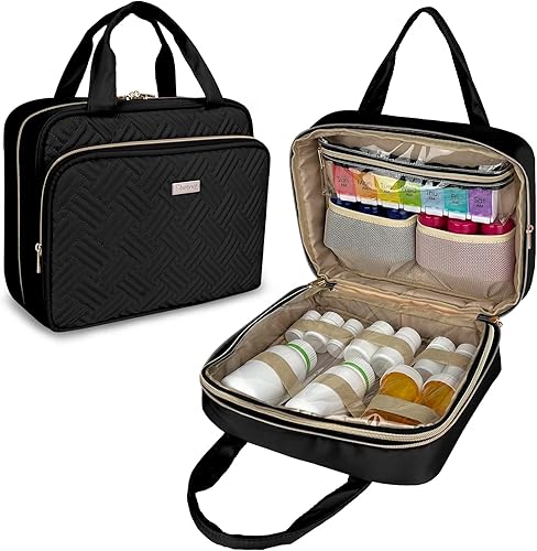 Miniatura 7 de CHELVVG Organizador de botellas de píldoras de viaje, organizador y almacenamiento de medicamentos, bolsa de medicamentos para el hogar para