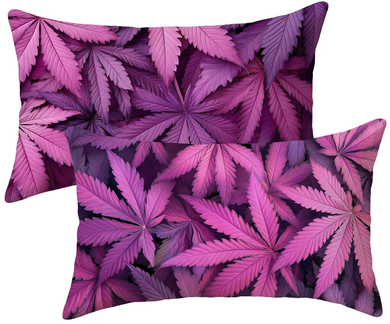 Taie d'oreiller lavable en machine 40x70 lot de 2 housses violettes durables