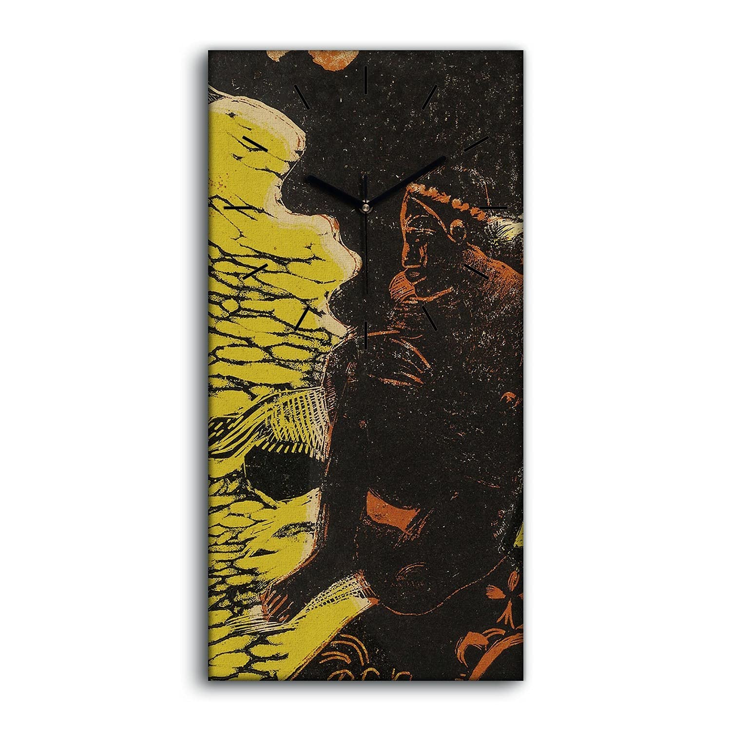 Horloge sur Toile Autti Te Pape Tableau Mural Silencieux pour l'Ambiance de Votre Salon