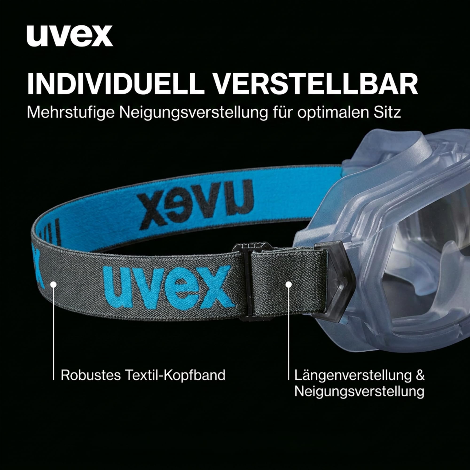 Uvex hypervision – Vollsichtbrille – Schutzbrille mit Panorama-Sichtscheibe - 100% UV-Schutz - beschlagfreie und kratzfeste Scheibe